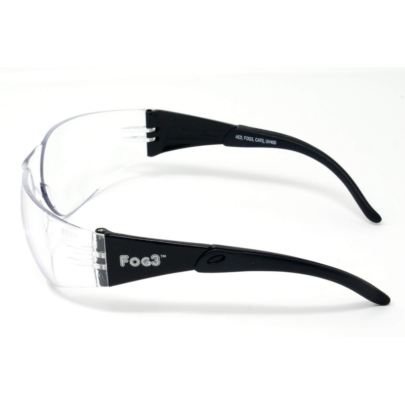 FOG3 Clear Antifog Motorcycle Sunglasses/Biker Glasses – Shatterproof UV400 Wraparound
