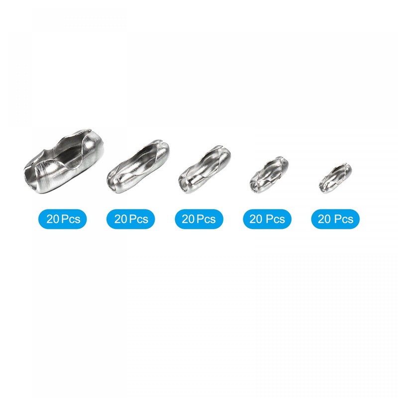 sourcing map Ball Chain Connector Clasps, Stainless Steel Replacement Cord
