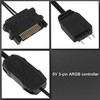 HATMINI 5V 3PIN ARGB Controller，SATA Power Supply ARGB Light Stripe