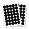 AllSpice 70 Black Water Resistant Round Spice Jar Labels Set