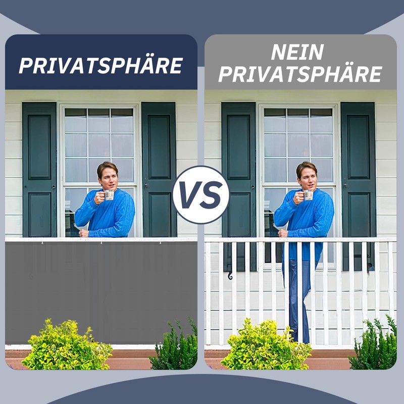 HENG FENG Polyester Balcony Privacy Screen, Cover, Panelling, Wind and