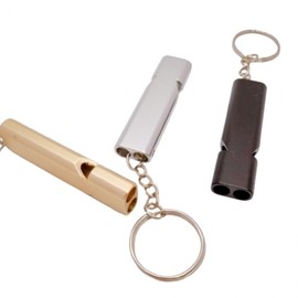 Lightweight Portable Aluminum Whistle Keychain Self-Defense Camping Survival EDC Whistle 100 Pcs Whistle Black 100 Pcs