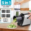 Electric Cheese Grater, 5-in-1 Vegetable Slicer & Salad Maker with