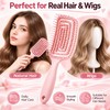 Hollow-Out Fine-Tooth Detangling and Volumizing Hair Comb for Real Hair
