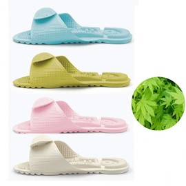 Domestic Kenaf Acupressure Slippers Foot Health Indoor Shoes Living Room Shoes Slippers light pink (M)-230 245mm