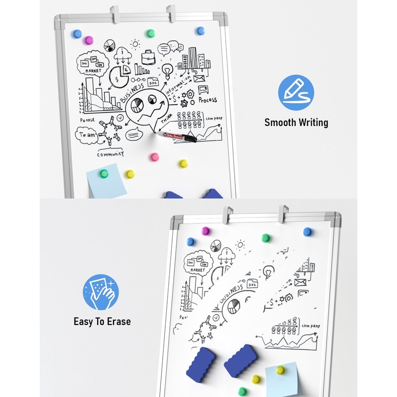 Nicpro Easel Whiteboard with Stand, 36 x 24'' Magnetic Dry