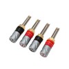 4 Pcs Banana Plug Connector Pure Copper 4mm Rhodium Plating