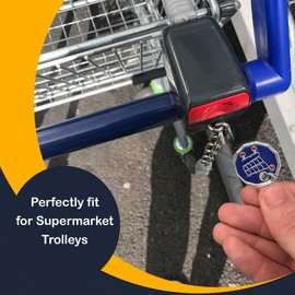 Fabulouz 2pc Trolley Token Set | Shopping Trolley Token | New £1 Pound Coin Trolley Token | Trolly Coin UK | Trolley Coins Key Ring | Supermarket Cart Shopping Trolleys Keyring | Gift |(FUNKY TROLLEY)