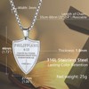PROSTEEL Philippians 4:13 Stainless Steel Bible Verse Pendant Necklace, Stainless