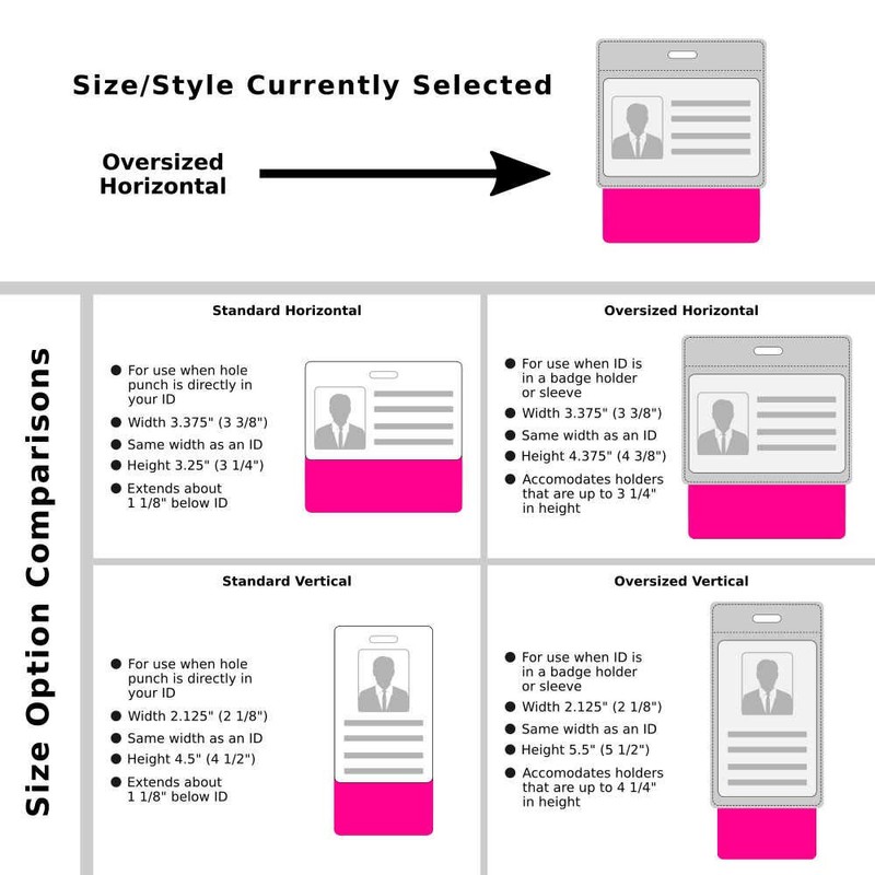 Student Badge Buddy Horizontal w/Height & Weight Conversion Charts (Oversized,