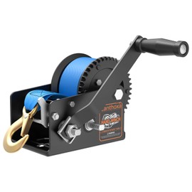 Zanthoxa 3500lbs Boat Trailer Winch, Heavy Duty Boat Winch with 33FT Strap