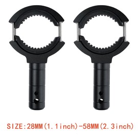 Motorcycle Fork Mount Brackets Fog Spot Light Mount Brackets Aluminium Front Fork Pipe Clamp Universal Adjustable Light Mount Bracket Fit 1.2"/1.5"/1.75"/2" /2.3" Inch Roll Bar (28mm - 58mm)