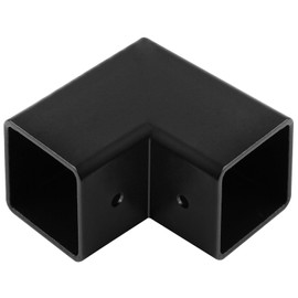 eoere 2 PCS 2" x 2" Square Tube Fittings, 90 Degree 2 Way L Shape Square Elbow Chain Link Fence Clamp