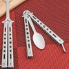 Butterfly Spoon Camping Spoon Foldable Spoon Stainless Steel Utensils Camping