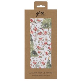 Christmas Woodland Lonely Pine Christmas Glick 4 Sheets Tissue Wrapping Paper 50 x 75 cm