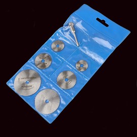 QISF 16Pcs Mini HSS Saw Blades Wheel Kit Circular Cutting Saw Blade Set Mandrel - 1/8" (3.175mm) and 1/4" (6.0mm) Shank for Dremel Woodworking Rotary Tool