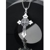 Swordgod St Benedict Crucifix Necklace for Men Women 925 Sterling