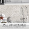 STICKGOO 10-Sheet Herringbone Tile Peel and Stick Backsplash, Beige Mixed