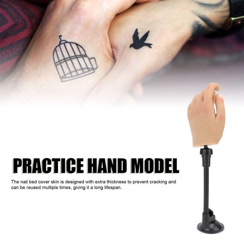 Nail Training Practice Hand Professional Bendable Silicone Female Mannequin Hand
