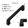 Silverline Hardware Contemporary Style Kitchen Cabinet Pull Handles w/Screws, Black,