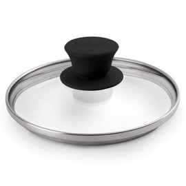 Cuisinel Glass Lid - 6"-inch/15.24-cm/158mm - Compatible with Lodge - Fully Assembled Tempered Replacement Cover - Oven Safe for Skillets Pots Pans - For Any Cookware: Cast Iron, Stainless, Non-Stick