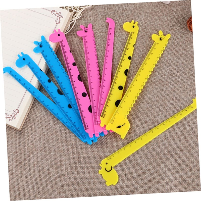 Gatuida 30Pcs Creative Giraffe Rulers for Portable Cartoon Straight Rulers