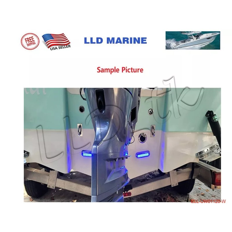 LLD_TK 120 Blue LED Underwater Light Boat Marine Yacht Stainless
