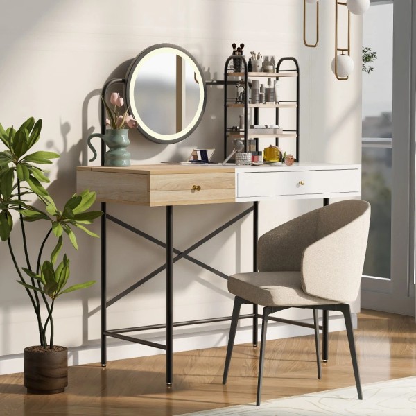 Unbranded 40" Makeup Vanity Table Desk with 3Mode Lighted Mirror