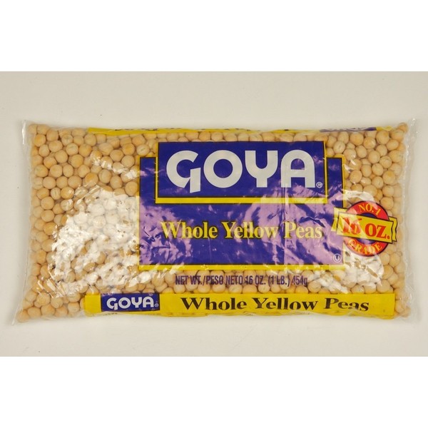 Goya Whole Yellow Peas 16 oz - Arvejas Amarillas (4 16oz packs)