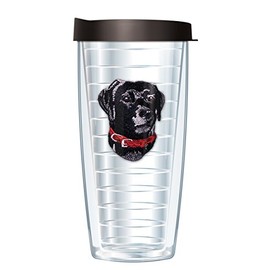 Black Lab Puppy Dog Face w/Black Lid Tumbler Cup 22 Oz | Fantastic Temperature Retention, Thermal Insulated! Dishwasher and Microwave Safe | BPA Free| Great Gift Idea