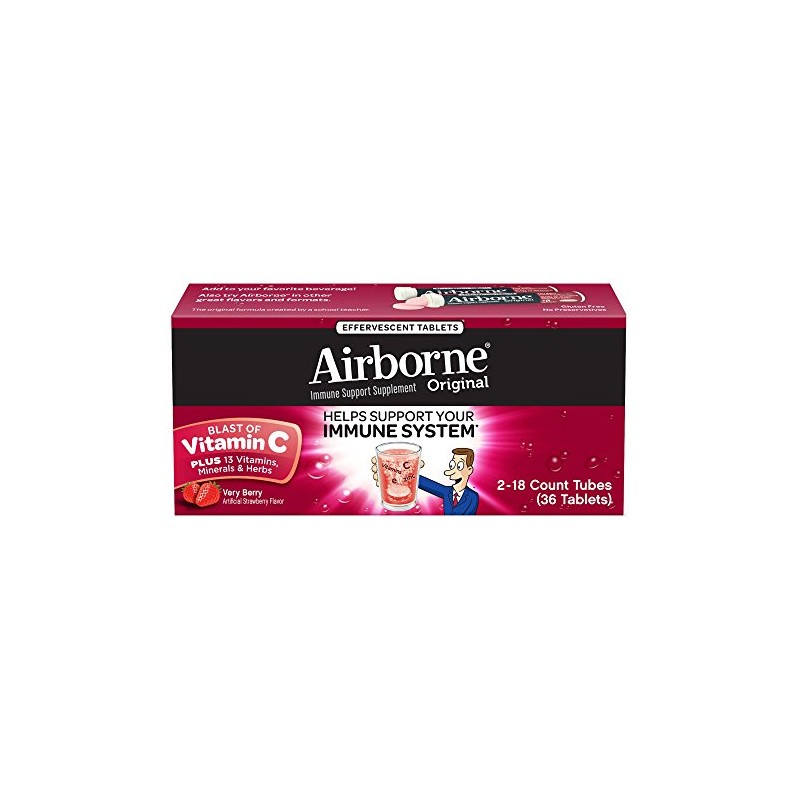 Airborne Immune Support Supplement with Herbs, Vitamins & Minerals Very