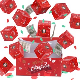 BABORUI Money Surprise Box - Christmas Gift with Confetti Explosion for Women, Men, and Kids