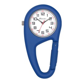 Ravel - Belt Clip Caribiner Quartz Watch - Analog Quartz Movement - R1105, Blue 16, Sporty