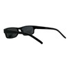 JuicyOrange Small Black Rectangular Frame Sunglasses Black Lens Spring Hinge