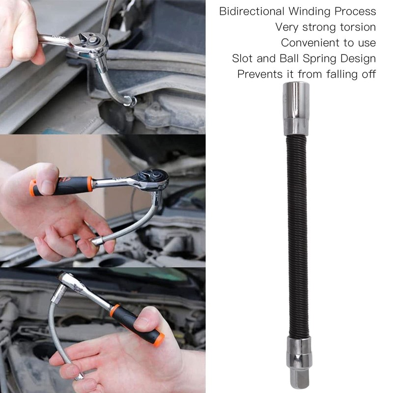 Flexible Socket Extension Bars Wrench Extension Rod - Universal Flexible