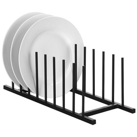 Vilde Plate Stand Dish Drainer Lid Holder Plate Holder Stand Metal Black
