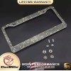 Carbole 2PACK Bling Metal License Plate Frame Tag Sparkling Glitter