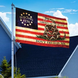 Niprden Dont Tread On Me Flag 3x5 Ft 3Ply Double Sided Don't Tread On Me Gadsden Flags 1776 American Flag Outdoor Indoor Patriotic Decorate