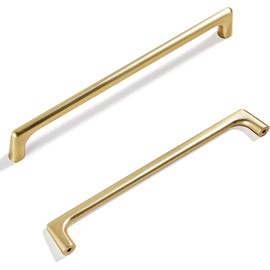 SYZOW Pack of 10 Gold Cabinet Handles - Vintage Furniture Handles for Kitchen, Brass Drawer Handles 192 mm
