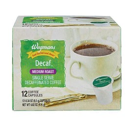 Wegmans Decaf, Medium Roast, Single Serve Coffee Capsules 12 Count Box