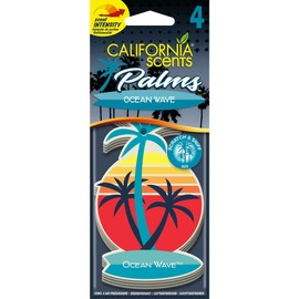 California Car Scents Scents E302691900 Palms Air Freshener Ocean Wave Pack of 4