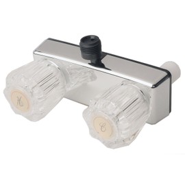 Laguna Brass 3220ACP/4120CP RV/Motorhome Two Handle Non-Metallic Diverter Valve with Matching Hand Shower Set, Chrome Finish
