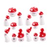 Kisangel 5sets Resin Mini Mushrooms Hard Non-deforming Perfect for Outdoor