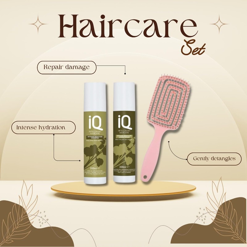 IQ Intelligent Haircare Intense Moisture Shampoo 300ml and Conditioner 300ml