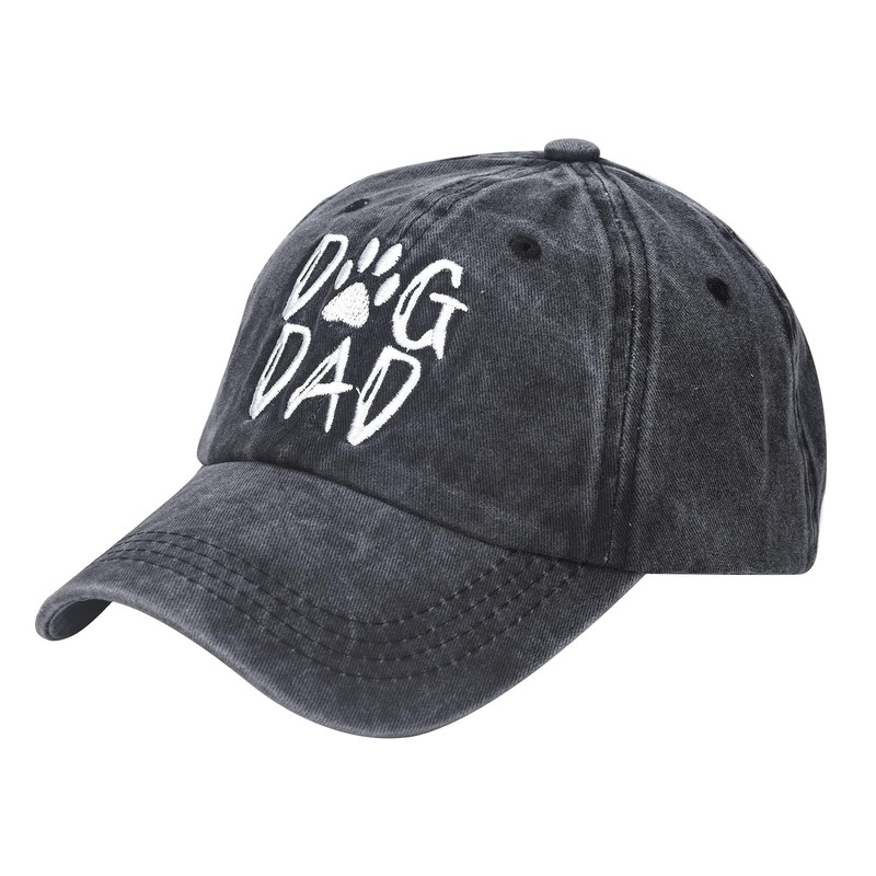 MINYJHZ Men's Dog Dad Washed Adjustable Baseball Cap Dog Lover