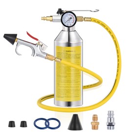 AC Flush Kit,Car Air Conditioner System Clean Canister Flushing Gun Tool Set,Car Cleaning Tool Kit for R12 R22 R134A R404 with 220PSI Gauge, Air Plug Fittings and Hose