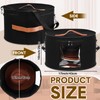 Suzile 4 Pack Large Round Foldable Felt Hat Box for