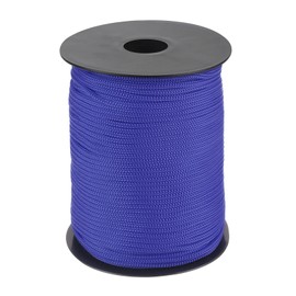sourcing map 3mm Polypropylene Rope Braided Ropes, 100m Nylon Rope Hollow Utility Cord for Clothesline, Camping, Hiking, Outdoor, Dark Blue