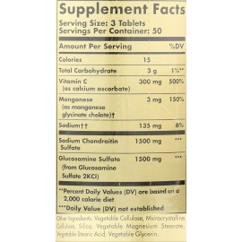 Solgar Extra Strength Glucosamine Chondroitin Complex 150 Tablets