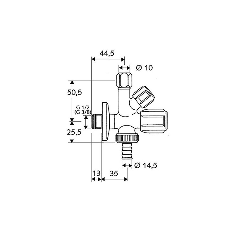 Schell 35450699 Combo Angle Valve DN 15 with Self-Sealing ASAG